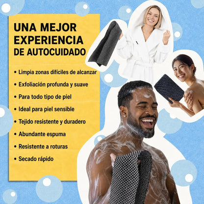 Toalla Exfoliante Japonesa Anti Bacterias Sorialia™